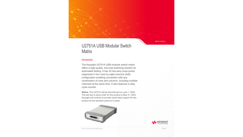 U2751A USB Modular Switch Matrix